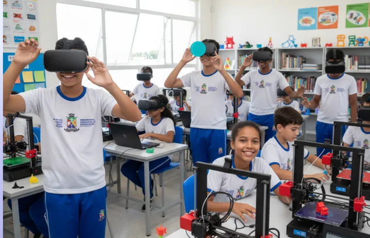 Aula de Educação Tecnológica Robonuvem - Futuro Digital